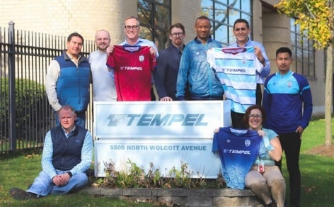 Fußball-Sponsoring von Tempel